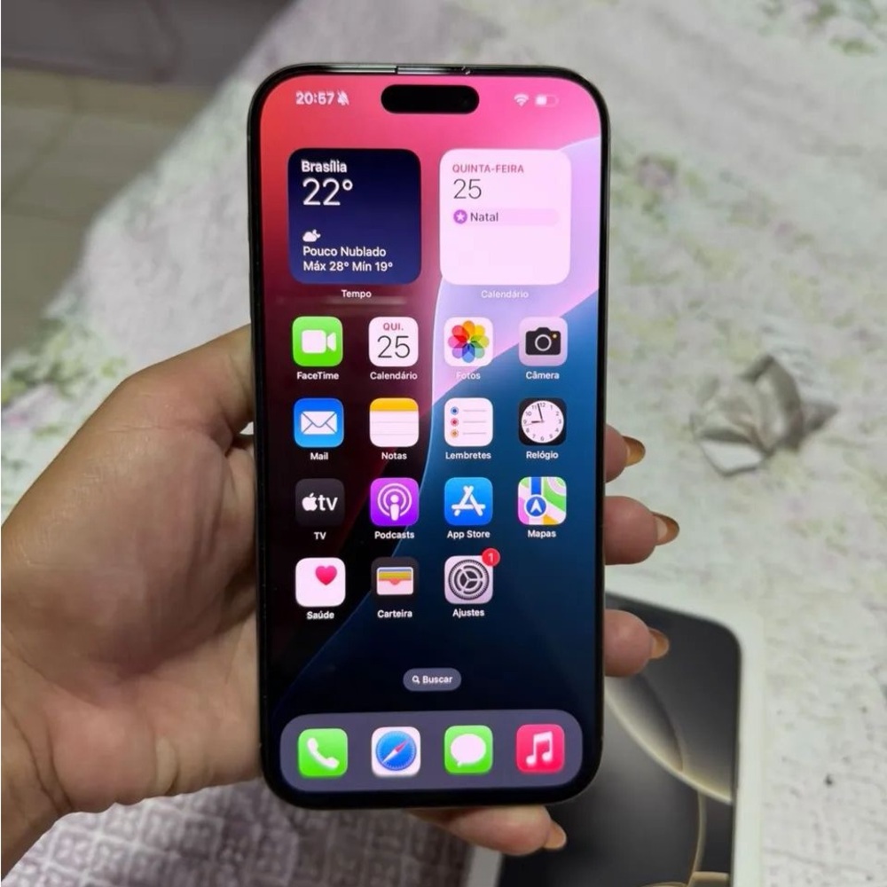 Sleek Black Smartphone with Advanced Display